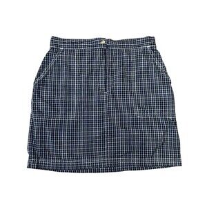 Vintage Paul Harris Blue Plaid Cotton Mini Skirt Women’s Size 10 w/ Pockets